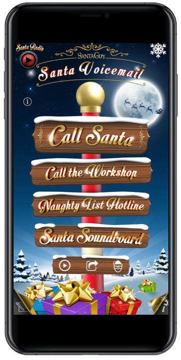 Santa Voicemail iOS app — leave a message for Father Christmas voiced by Guy Harris