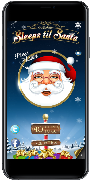 Sleeps til Santa iOS app — Christmas countdown featuring the Voice of Father Christmas