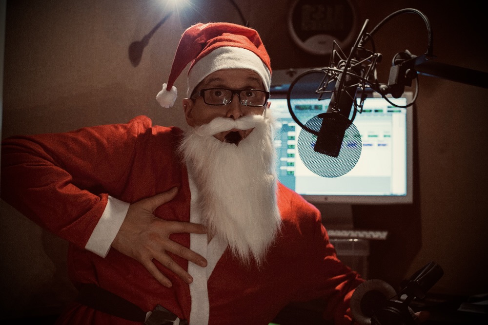 Guy Harris — Voice of Santa and Father Christmas voice artist in his professional recording studio